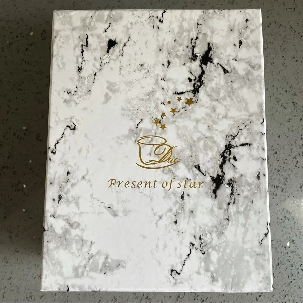 Not a Day Over Fabulous Ceramic Marble Gold Mug Set Birthday Gift New in Box
